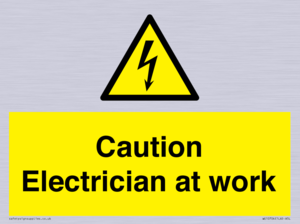 Caution Electrician at work